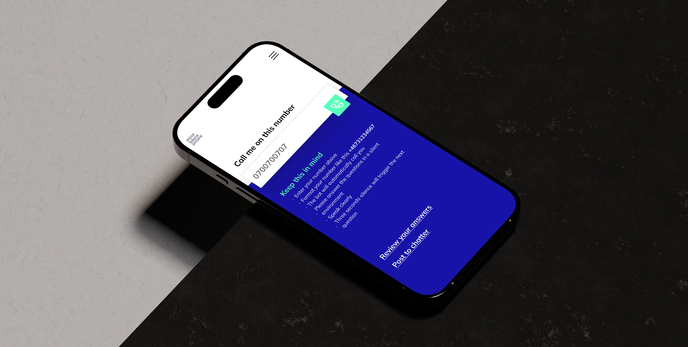 AI-driven voice bot
för snabbare säljrapportering