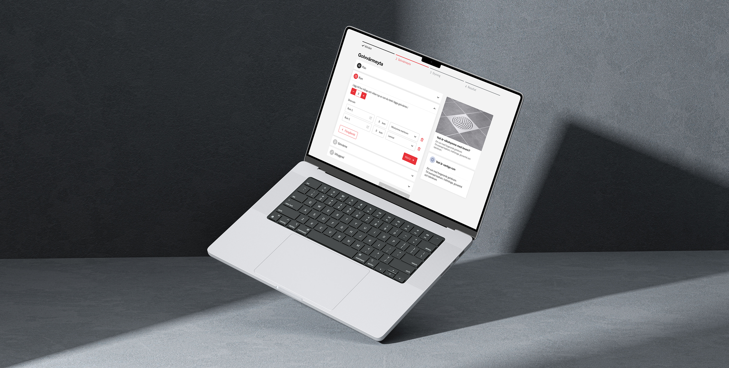 Ett enkelt flöde för beställning av golvvärme